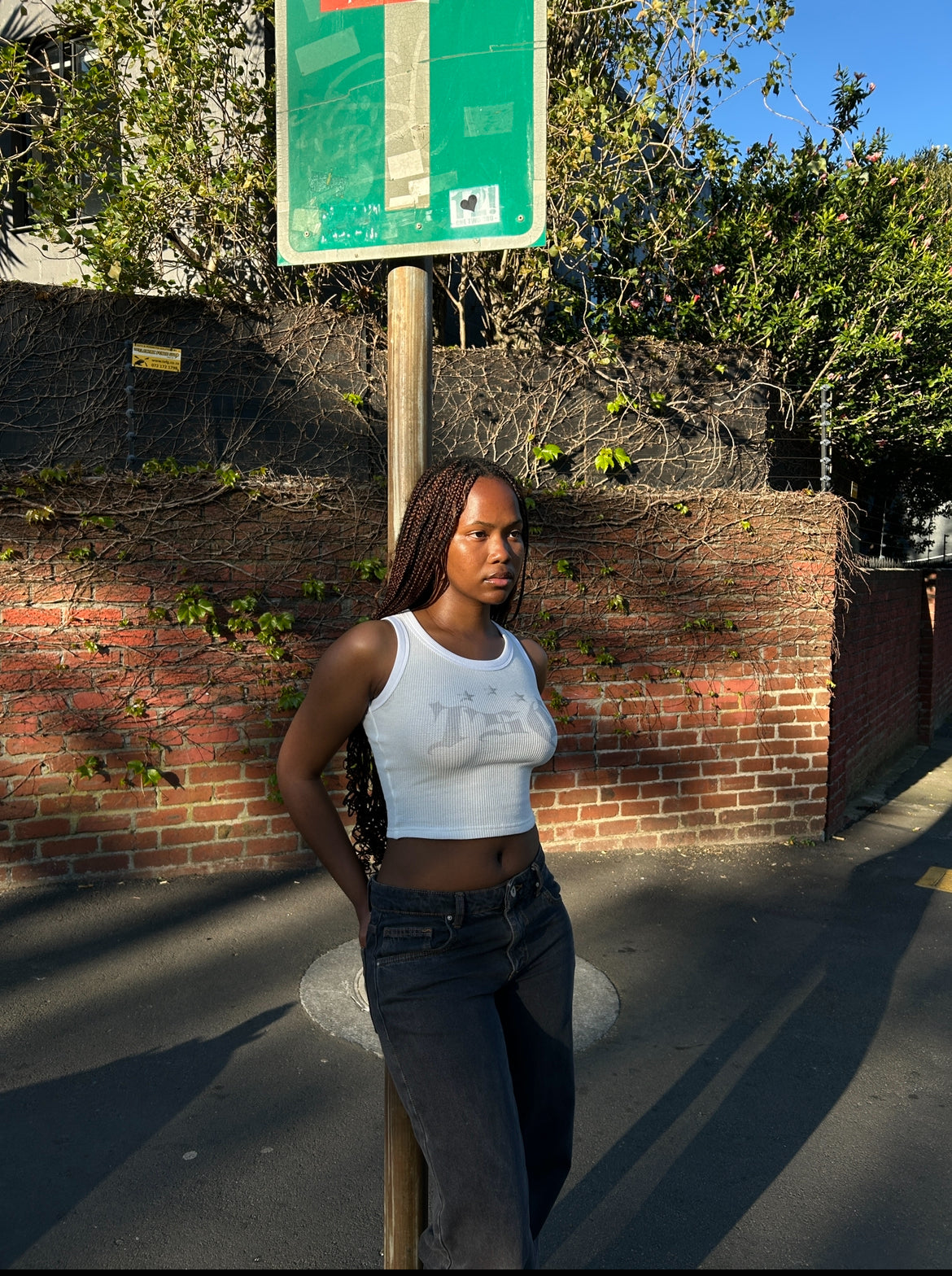 White TSC Crop Top