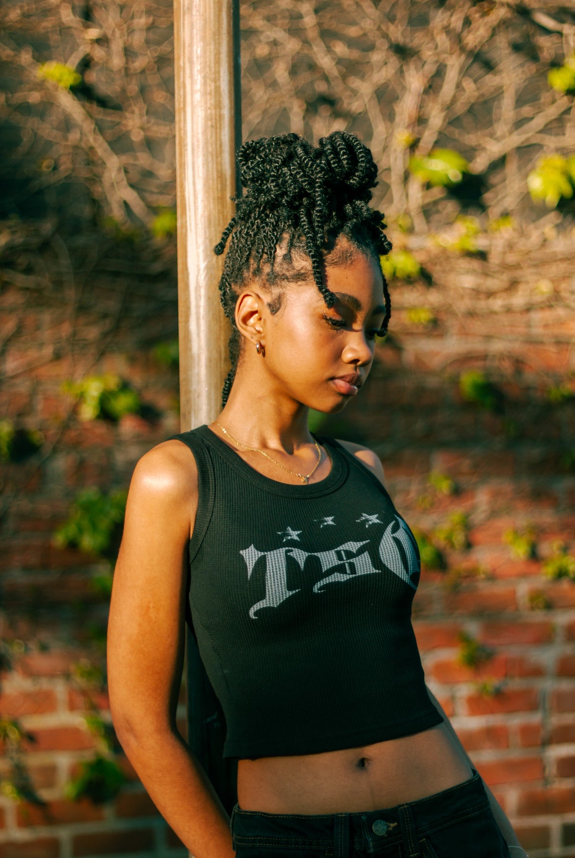 Black TSC Crop Top