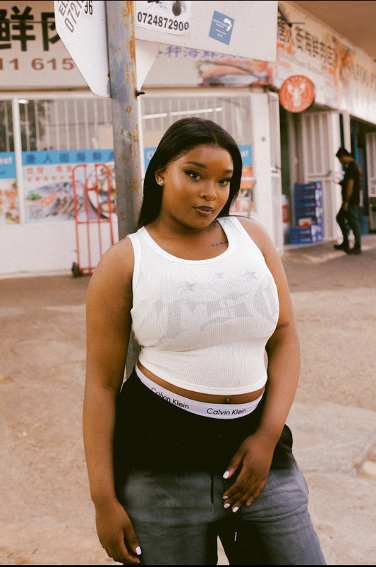 White TSC Crop Top