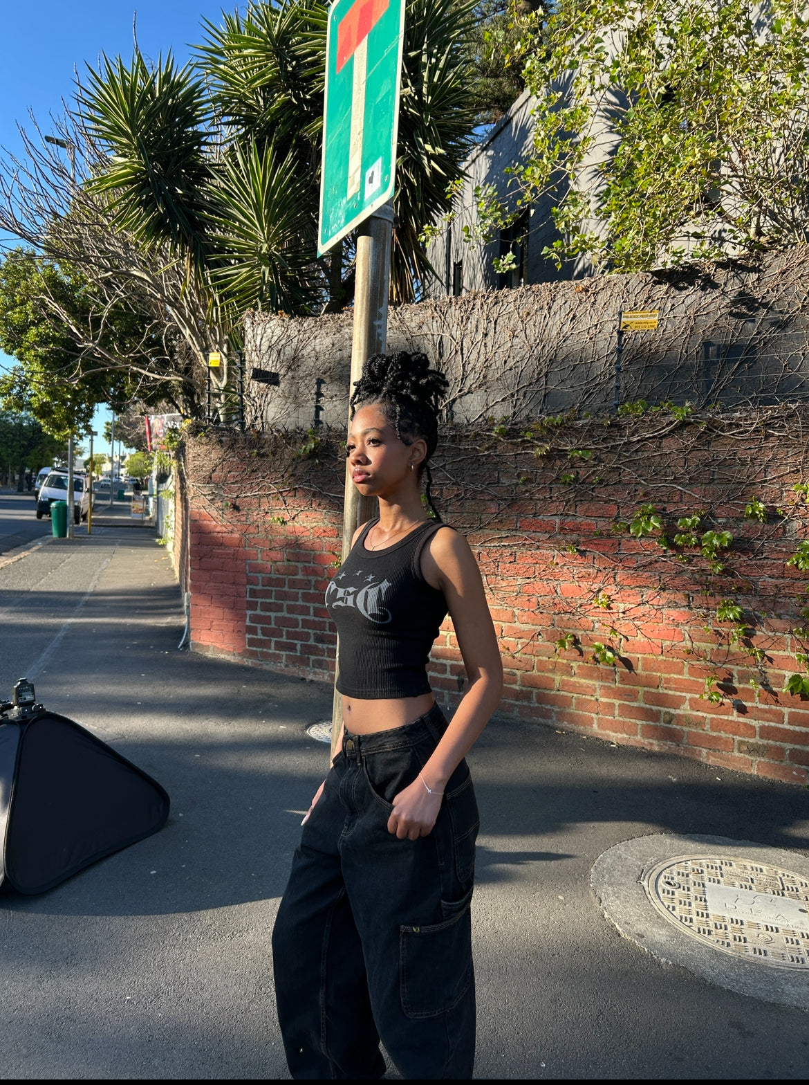 Black TSC Crop Top